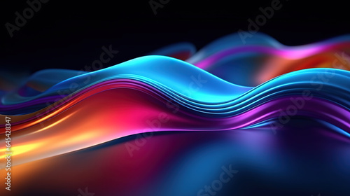 A colorful background with a silver and blue background. Generative ai