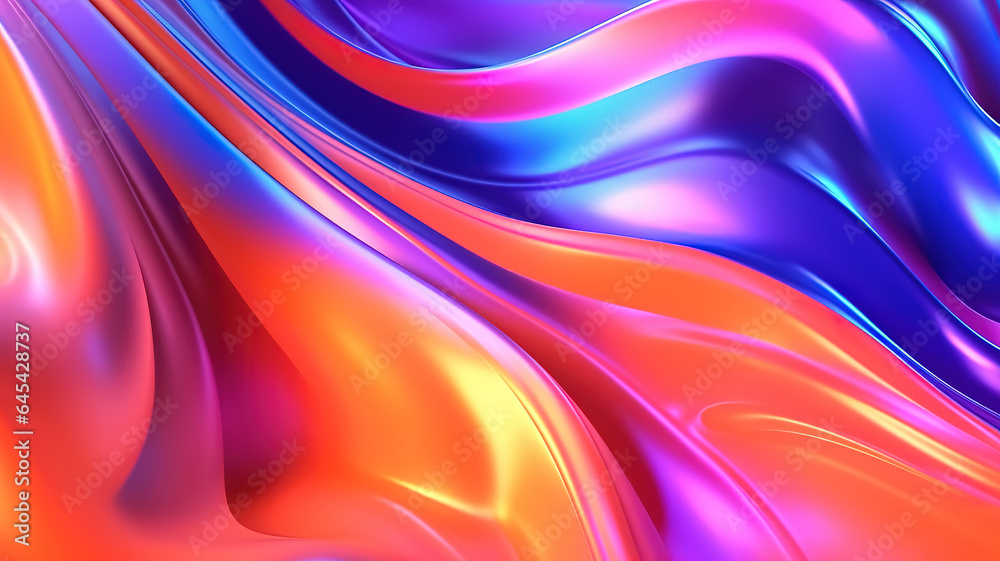 Abstract flowing liquid background material, 3D rendering abstract fluid background. Generative ai