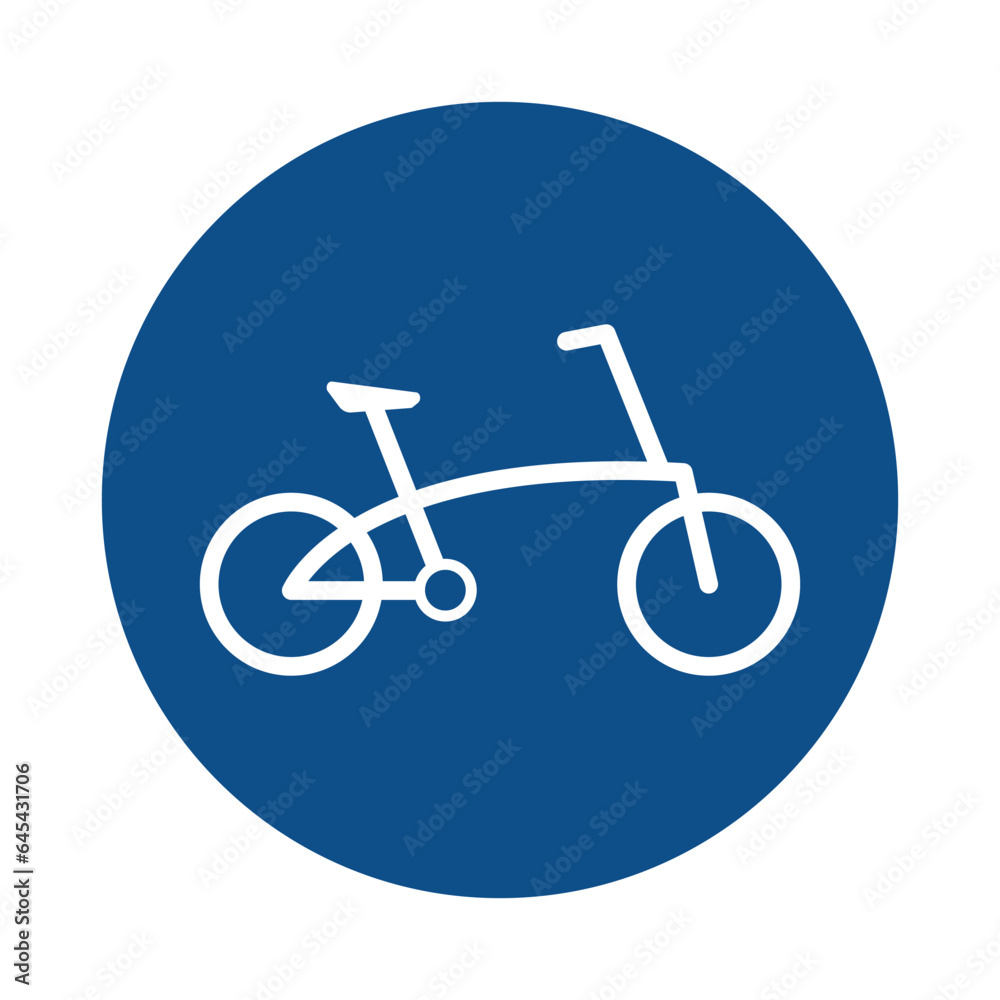 Vector image of the bike path icon in a blue circle. Bicycle parking sign. EPS10 Vector image of the bike path icon in a blue circle. Bicycle parking sign. EPS10