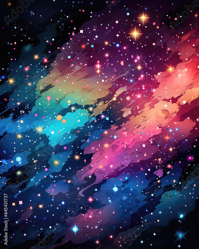 Cosmic space background with stars and nebula