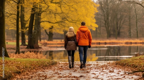 sweet couple in autumn.