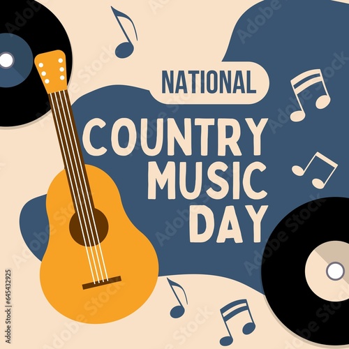 premium Vector | national country music day banner