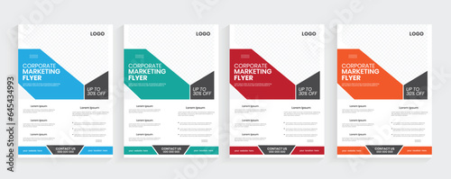 Corporate business a4 clean graphics flier, latest style marketing agency stationary case study, creative a4 simple flyer, one fold modern brochure, or handout design