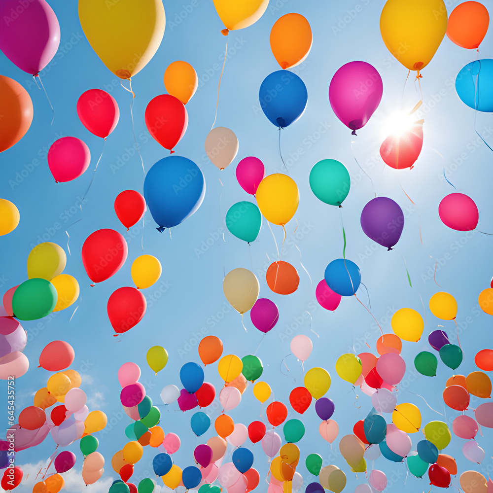 balloons in sky balloons in sky