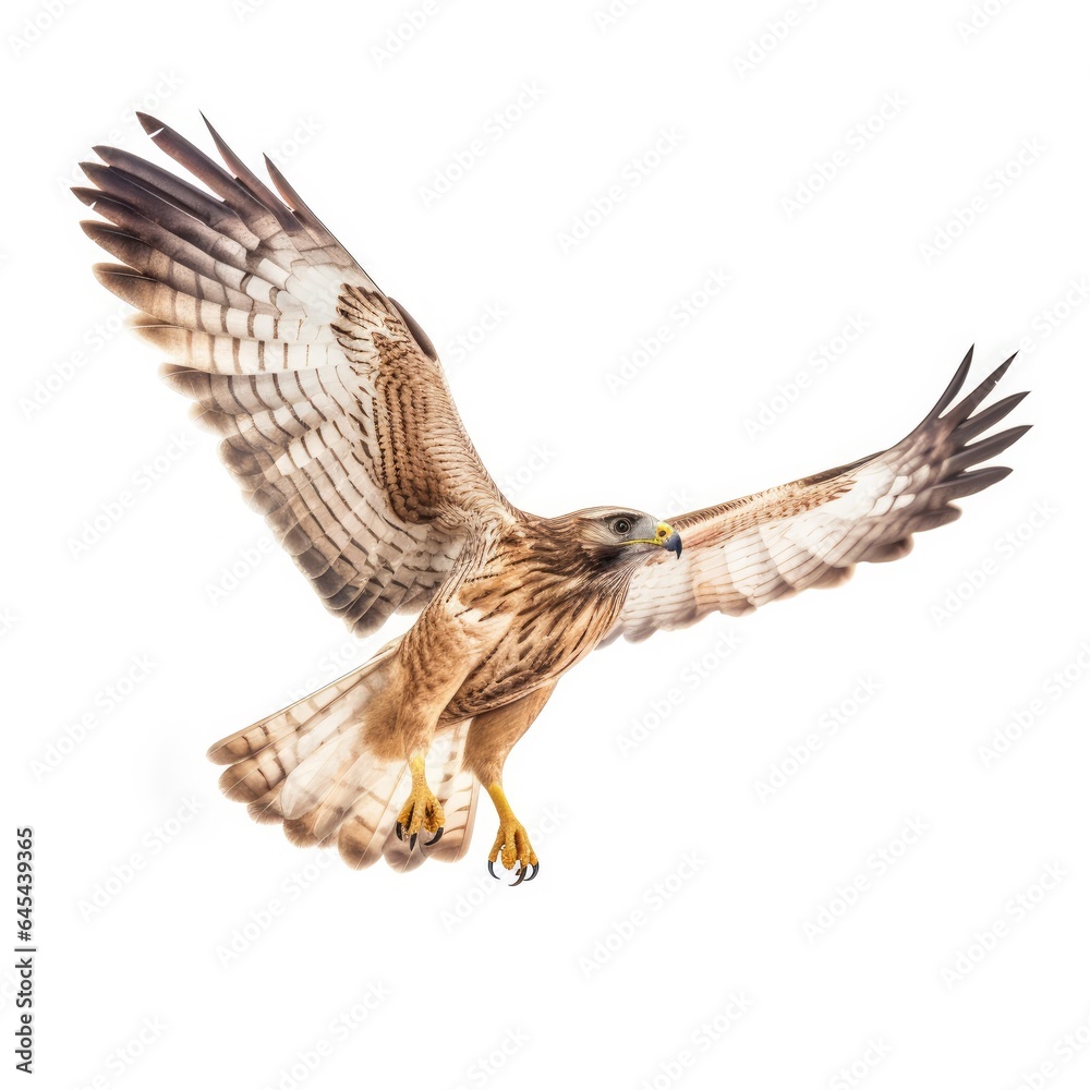 Northern harrier bird isolated on white background. Northern harrier bird isolated on white background.