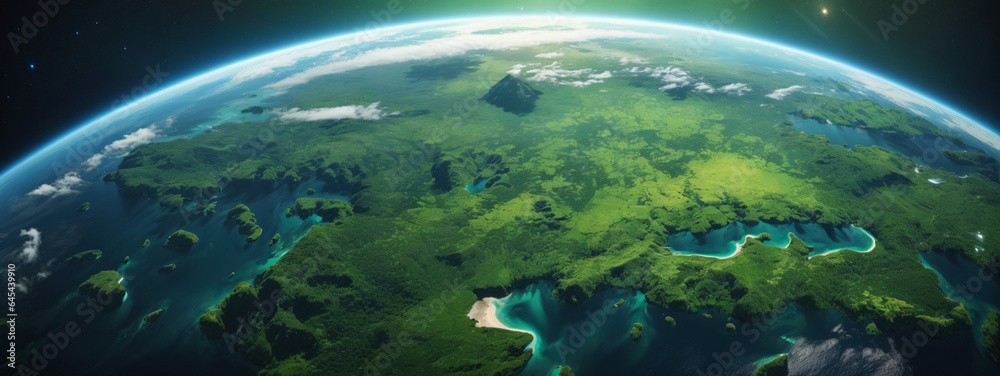 Fototapeta premium Green planet - Earth