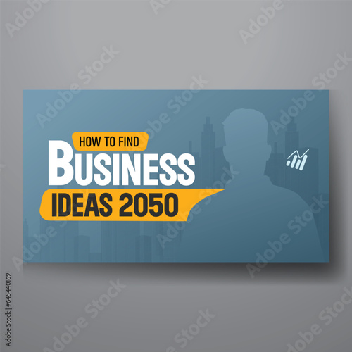 youtube video thumbnail or web banner template for Corporate business marketing video