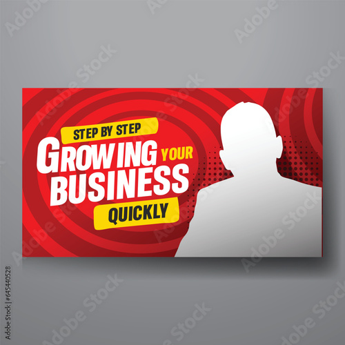 youtube video thumbnail or web banner template for Corporate business marketing video