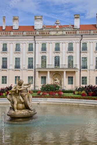 Esterhazy Palace in Fertod Hungary. Detail of fountain.