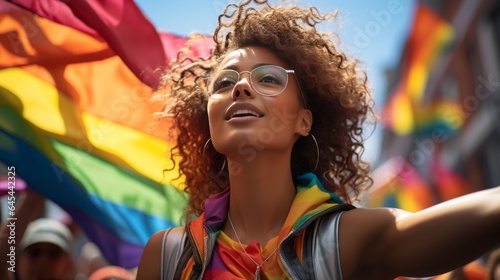 woman on the day of pride, rights and freedoms