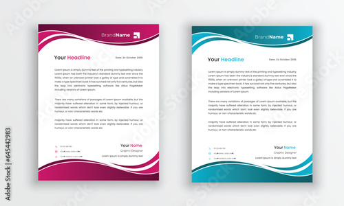 Unique Latter Head Design template. Vector illustration design. 