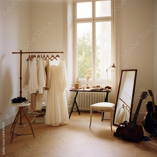 Dressing room interior