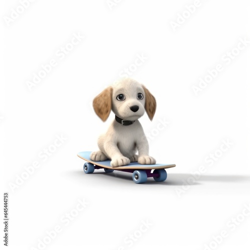 illustration of dog character with funny facr photo