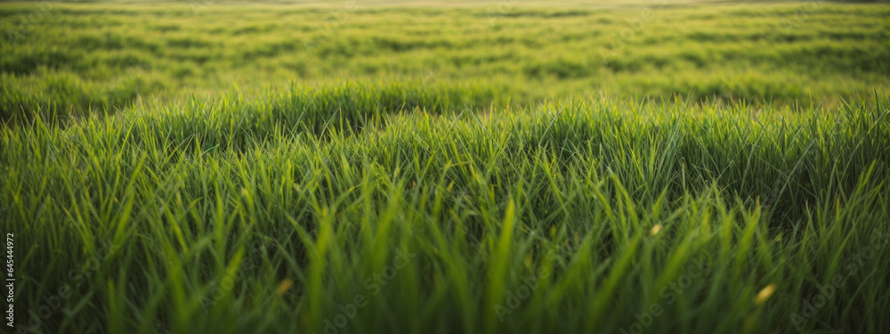 Fototapeta premium Lush green grass meadow background