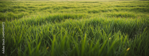 Lush green grass meadow background