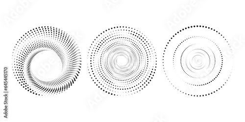 Halftone effect vector hipster pattern. Modern Circle Dots isolated on the white.