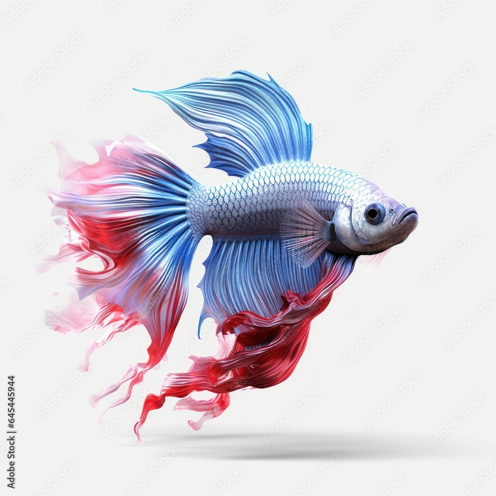 Fototapeta premium Illustration of betta fish with beautiful color 