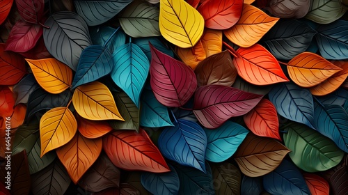 A colorful leaf pattern.
