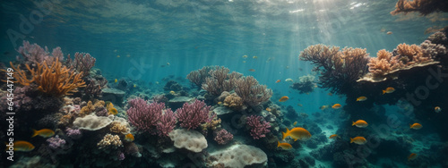 Sea or ocean underwater deep nature background © @uniturehd