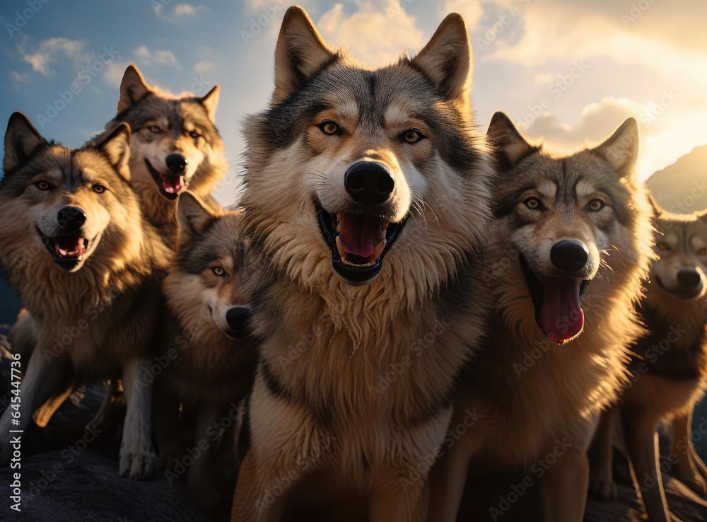 A group of wolves