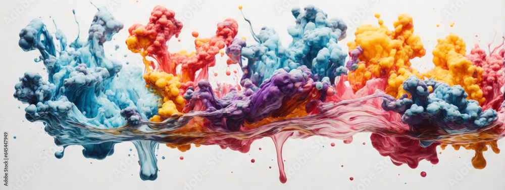 Colorful ink in water
