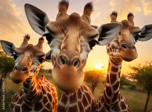 A group of giraffes