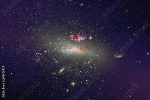 Fototapeta Naklejka Na Ścianę i Meble -  Awesome galaxy with nebulas and bright beautifull colors in outer space. Cosmic wallpaper. Cosmic Background. Elements of this image furnished by NASA