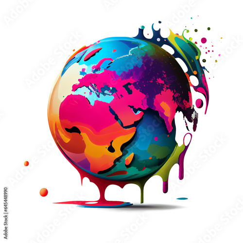 earth globe with shape