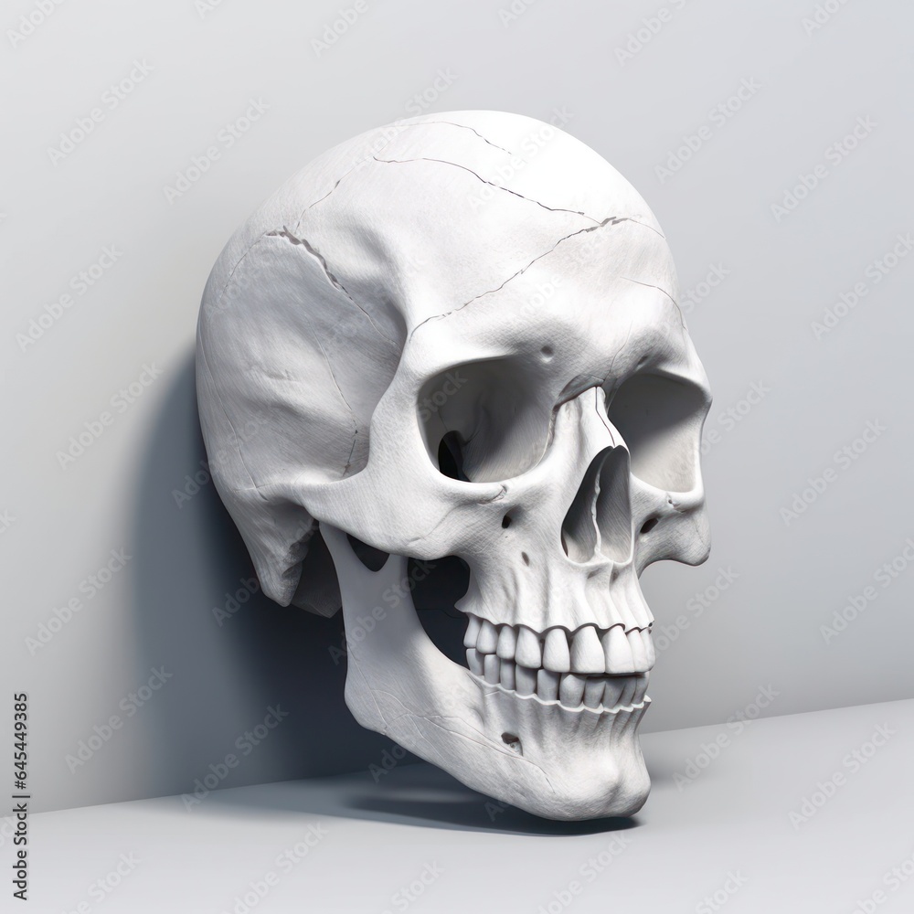 Obraz premium human skull isolated on white