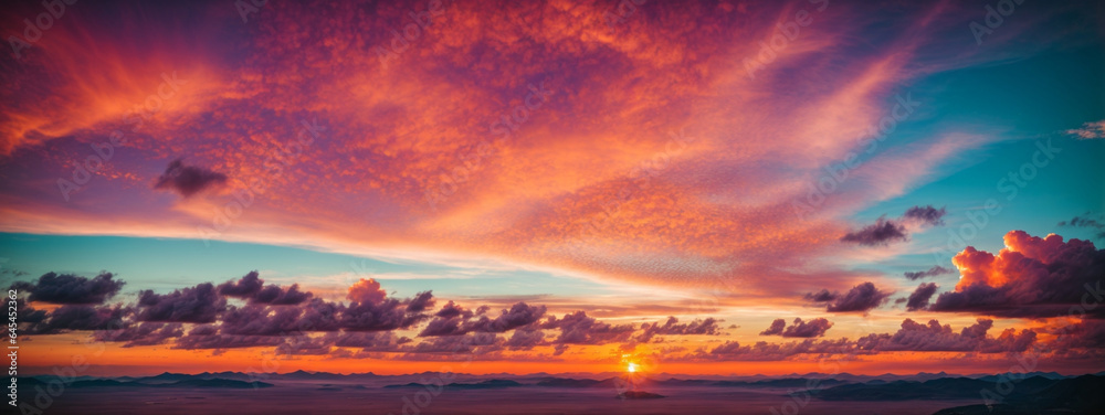 Background of colorful sky concept: Dramatic sunset with twilight color sky and clouds Background of colorful sky concept: Dramatic sunset with twilight color sky and clouds