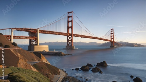 lden Gate Bridge over San Francisco Bay, Northern California USA