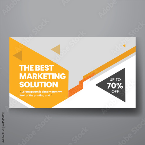 youtube video thumbnail or web banner template for Corporate business marketing video