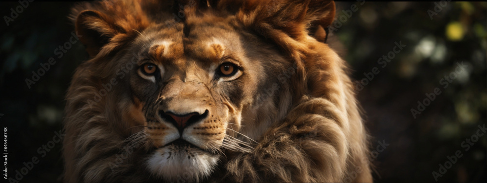 Lion king isolated on black Lion king isolated on black