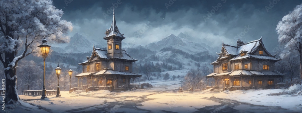 Fototapeta premium Winter Laterne