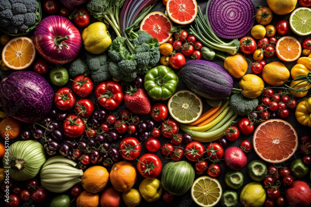 Vegetables and fruits background. Vegetables and fruits background.