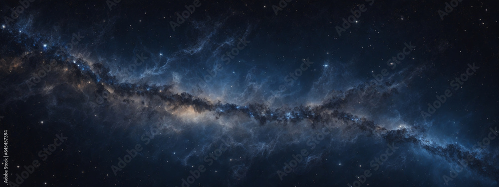 Stars and galaxy outer space sky night universe black starry background of shiny starfield - obrazy, fototapety, plakaty 