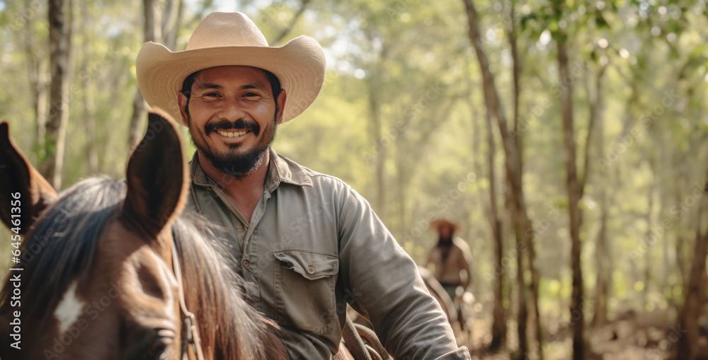 Instructor's Portrait: Portrait of a Hispanic Man Working as a Horse Riding Instructor.


