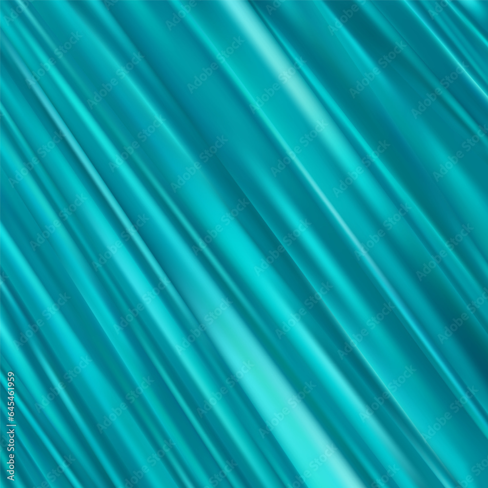 Fototapeta premium Silk fabric. Texture of blue wrinkled fabric. Blue wrinkled, wavy surface texture. Close-up, soft focus. background, pattern. eps 10