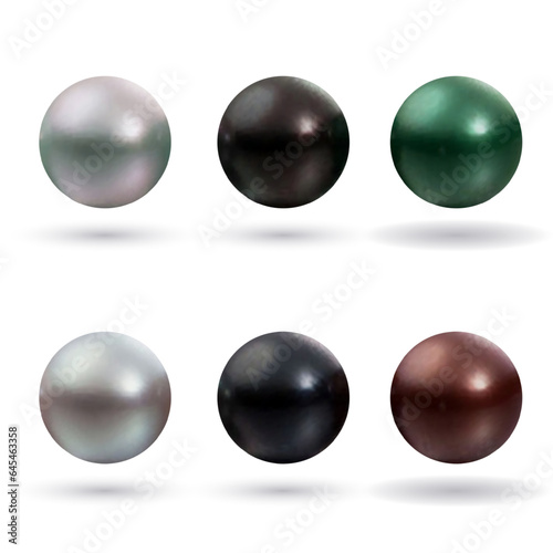 A set of pearls. Design element. Decor element. eps 10