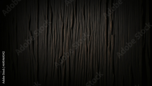Abstract brown striped wood paneling backdrop with smooth textured hardwood floor.