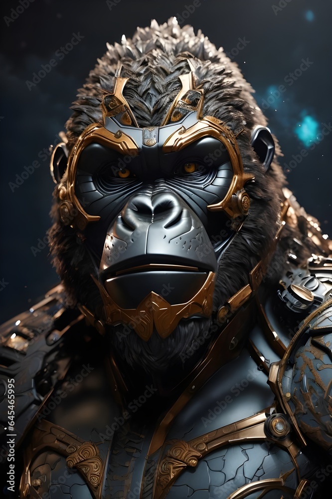 imposing humanoid warrior in the form of a gorilla