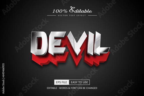 3D Devil editable text effect demon and hell text style