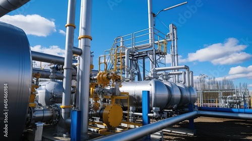 large pipes and tubes in oil industry plants