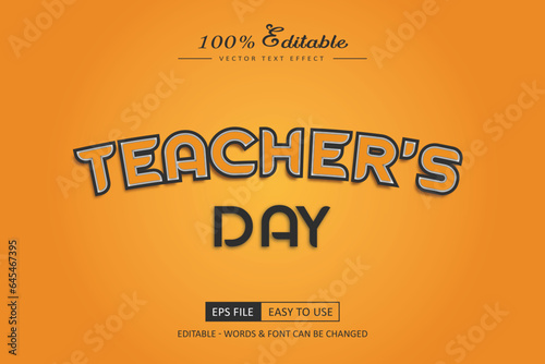 Teachers day text effect style