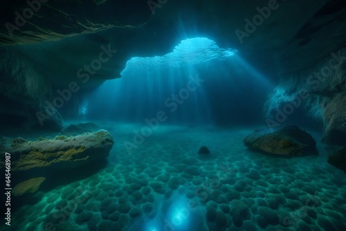 underwater scene with underwater Generated Ai