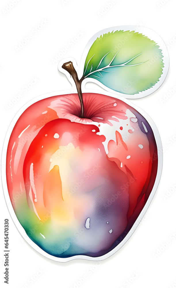 Obraz premium Illustration of 3d apple.