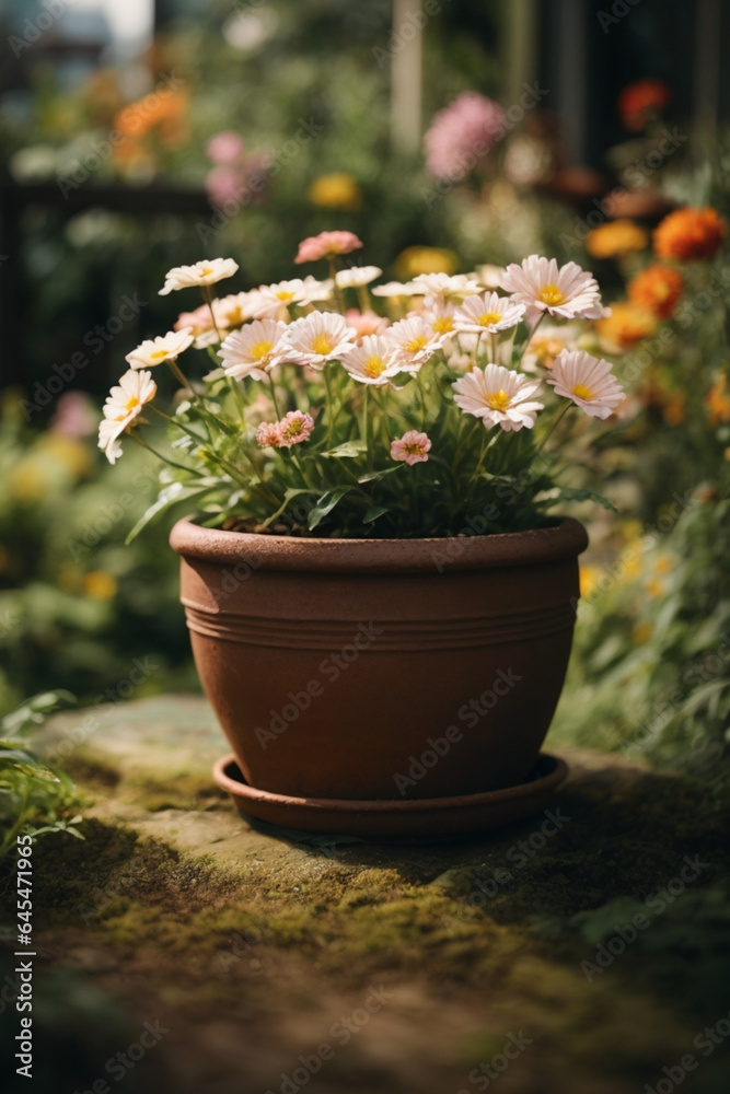 flower nature garden botany daisy bloom pot flower nature garden botany daisy bloom pot