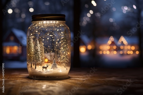 Jar of Christmas Magic: A Scene Evoking the Charm of 