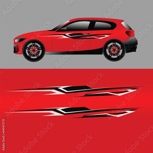 vector car decal background. car body wrap decal. modern car decals 