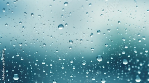 captivating image of rain falling on the surface of a window glass,